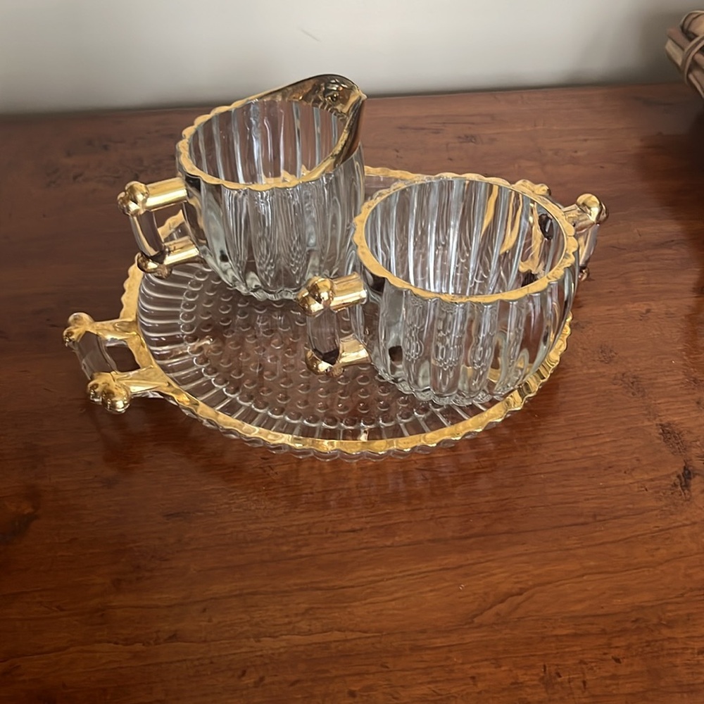 Creamer & sugar bowl with tray - Picture 4 of 4
